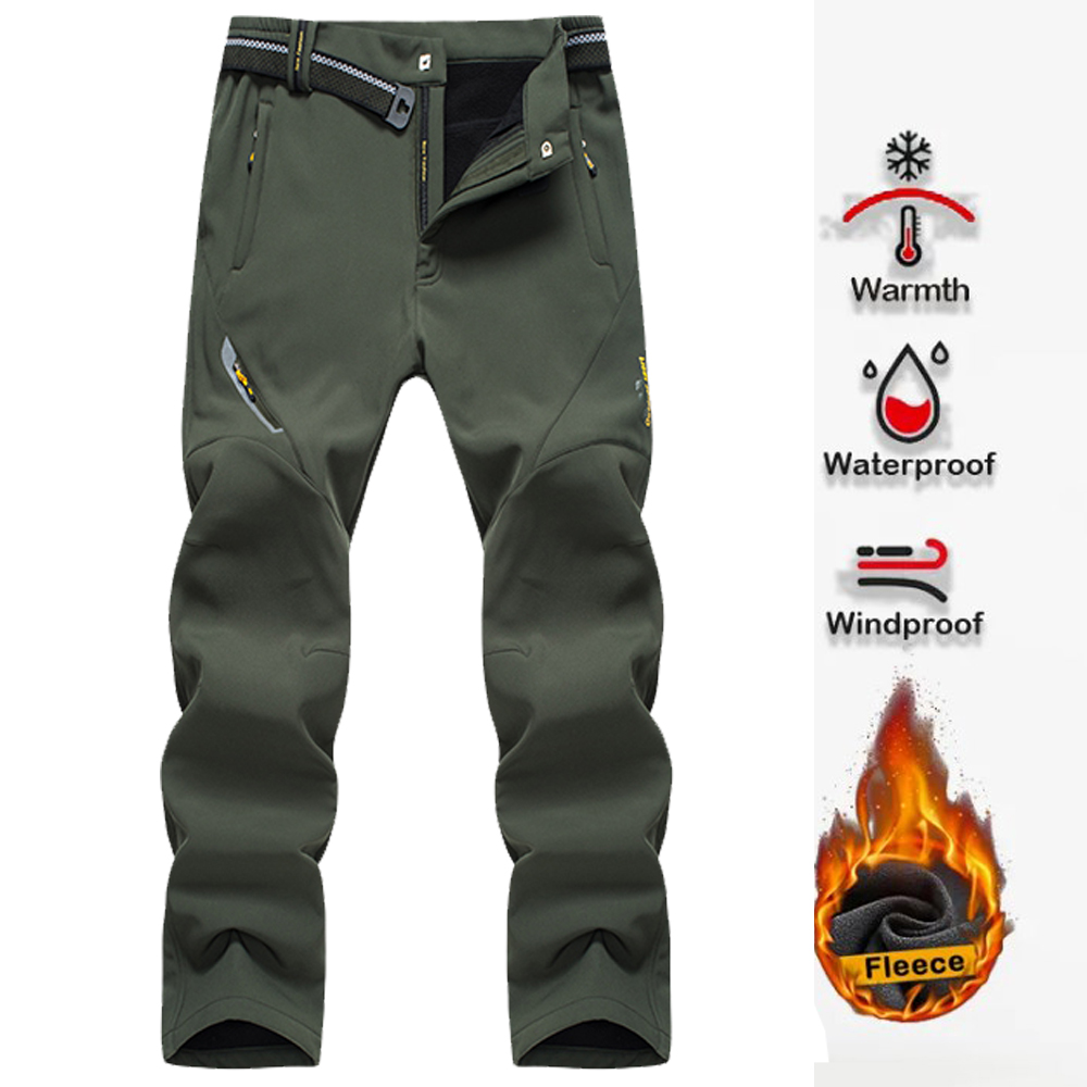 Fishing Pants Waterproof - 남성용 하이킹 바지 Softshell 야외 바지
