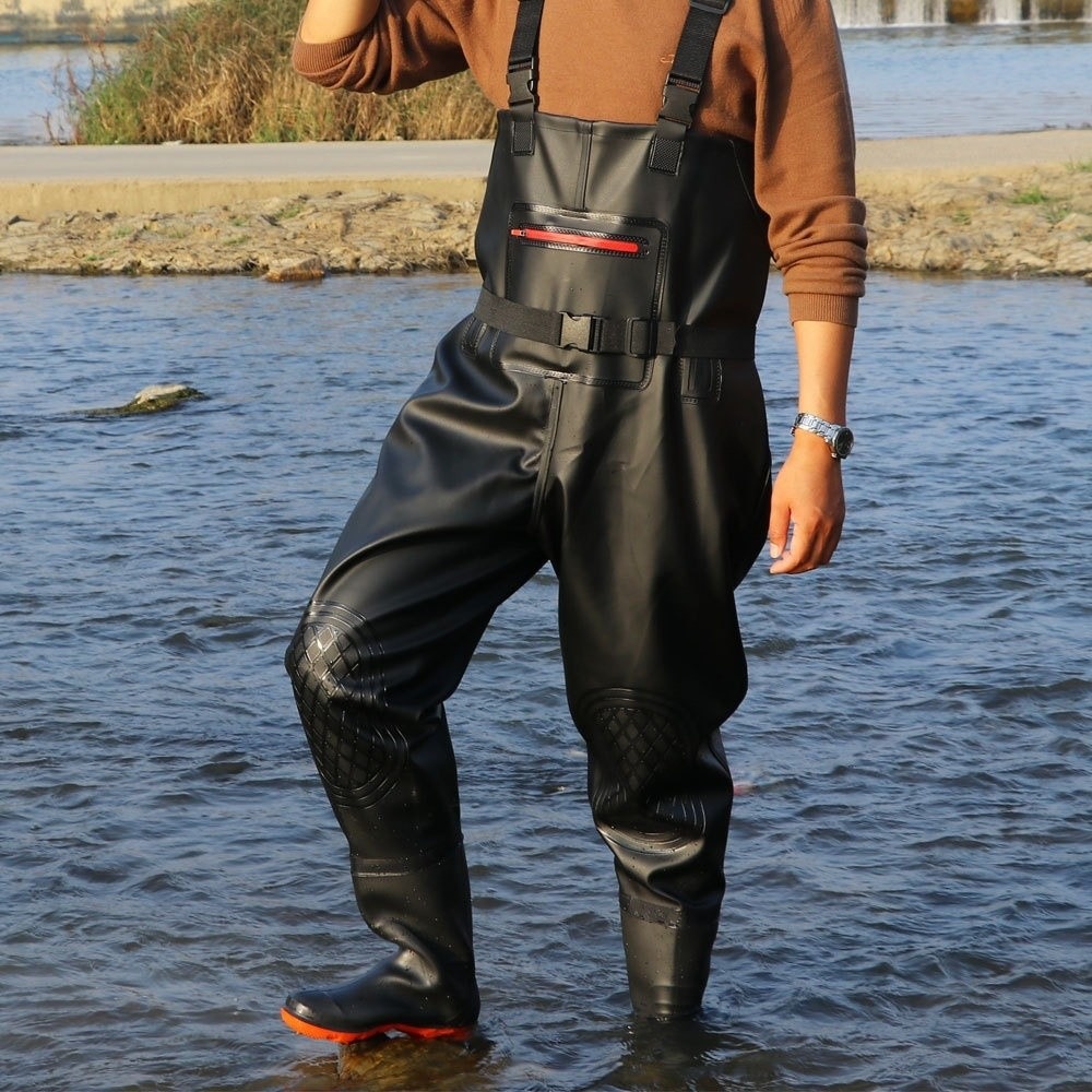 Fishing Pants Waterproof - 유용한 PVC 낚시복 이중 무릎 보호대