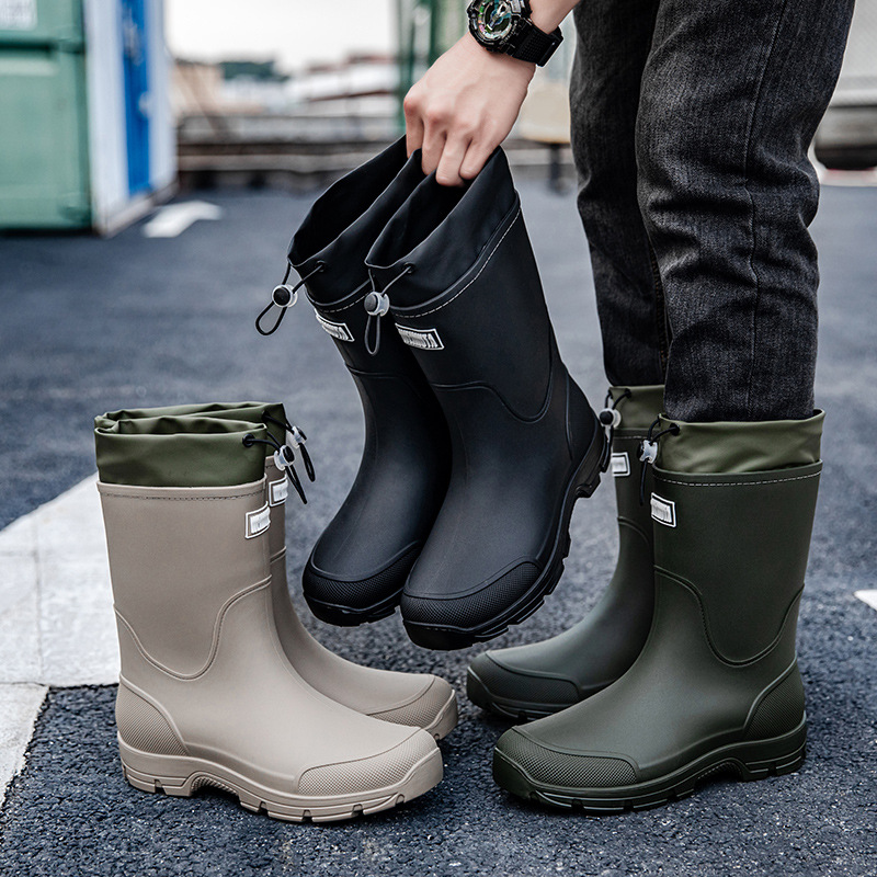 남녀공용 두꺼운 밑창 내마모성 고무신, 중간 길이 방수 - Fishing Boots 리뷰 및 가격